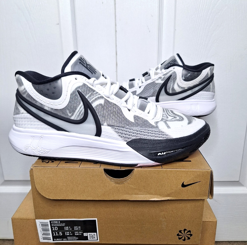 Nike Kyrie 8 White Black DJ6017-101 size 10